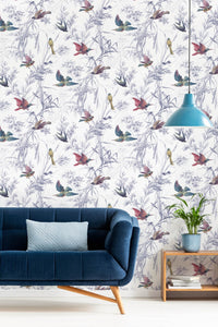 Birds Of Paradise Mixed Berry FJ40911 - Mayflower Wallpaper