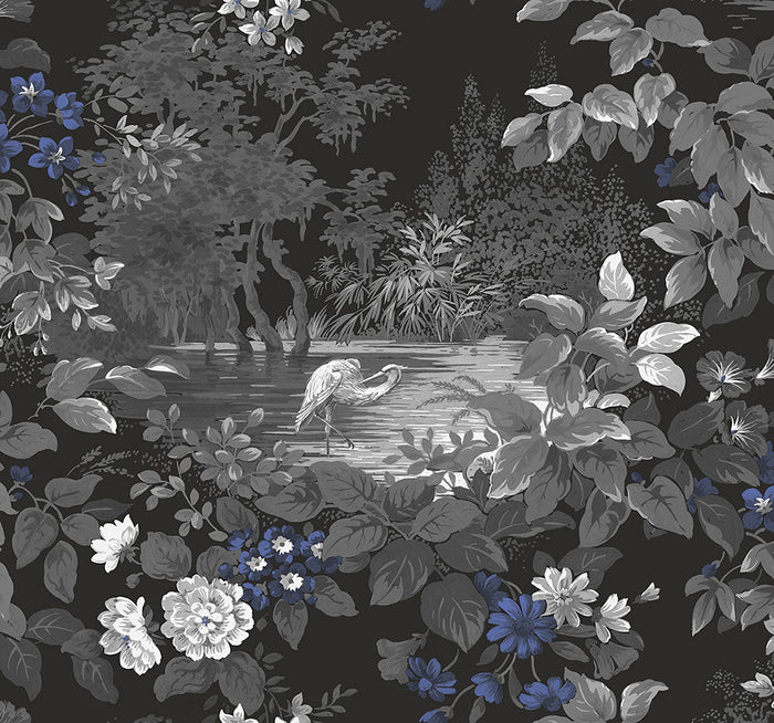 Reflective Pool Midnight FJ40380 - Mayflower Wallpaper