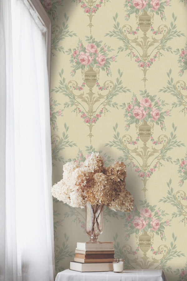 Rose Urn MF21001 - Mayflower Wallpaper