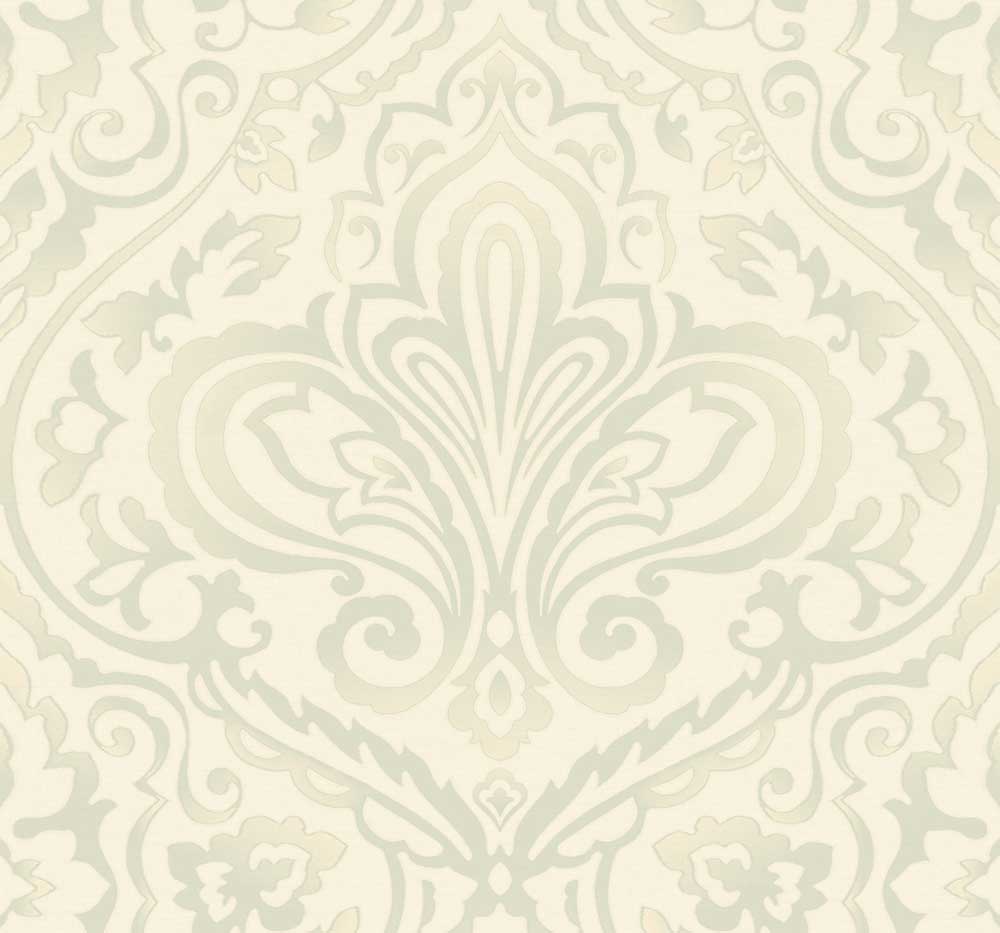 Prospect Victorian Ornate Wallpaper in Green & Cream MF60504 - Mayflower Wallpaper