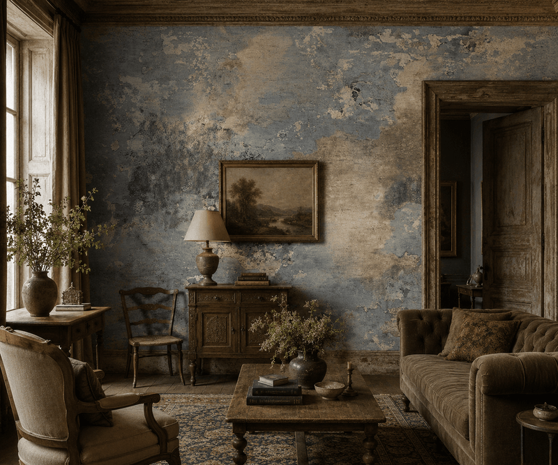 Slate Blue Ombre Wallpaper Culebretta FJ41402 - Mayflower Wallpaper