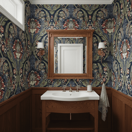 Peel and Stick Victorian Wallpaper - Mayflower Wallpaper