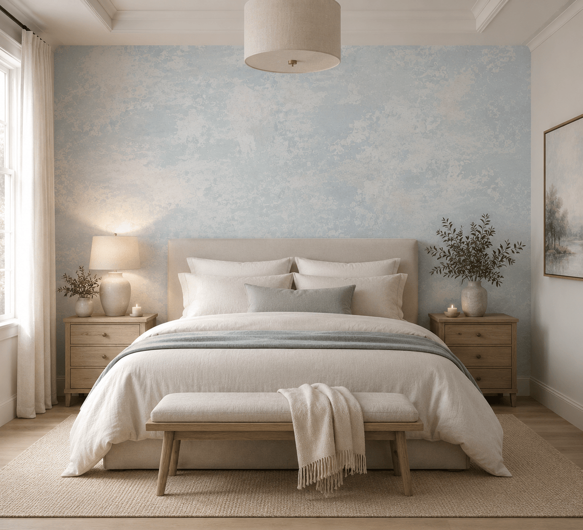 Baby Blue Ombre Wallpaper Culebretta FJ41404 - Mayflower Wallpaper