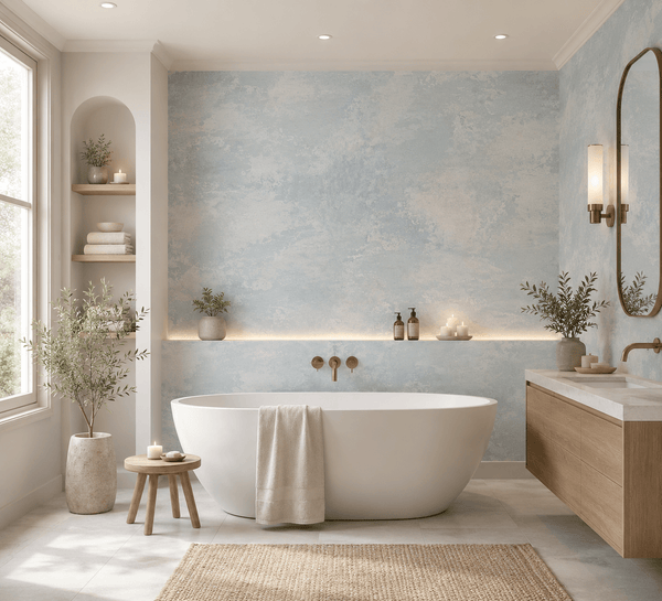 Baby Blue Ombre Wallpaper Culebretta FJ41404 - Mayflower Wallpaper