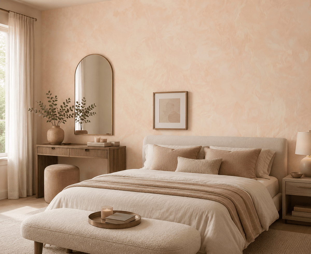 Baby Pink Abstract Wallpaper Bonfire FJ31901 - Mayflower Wallpaper
