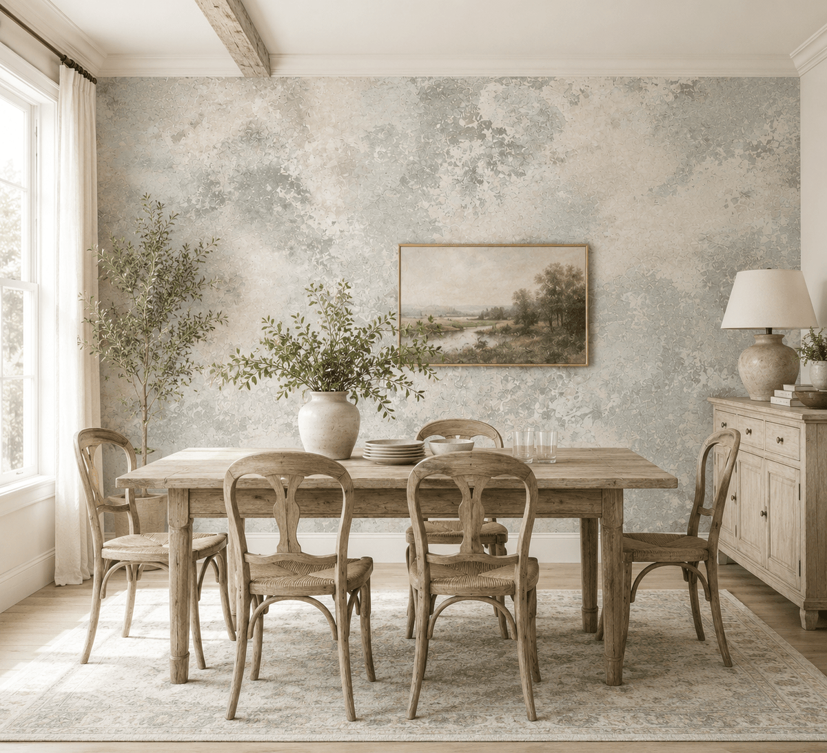 Blue Gray Ombre Wallpaper Culebretta FJ41408 - Mayflower Wallpaper