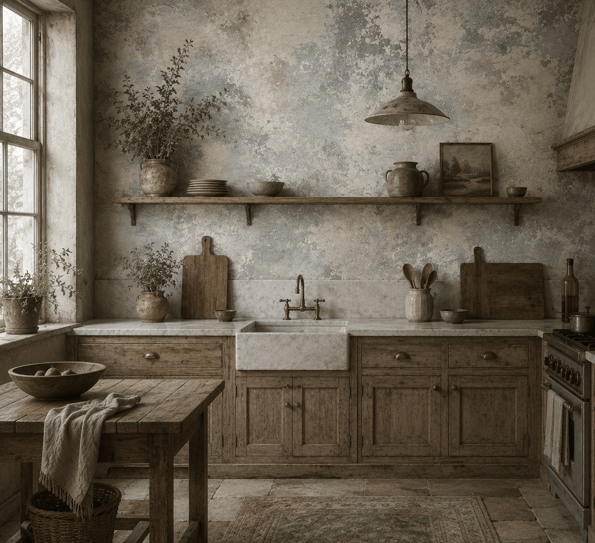 Blue Gray Ombre Wallpaper Culebretta FJ41408 - Mayflower Wallpaper