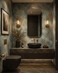 Bronze Painterly Wallpaper Space Oddity FJ040103 - Mayflower Wallpaper
