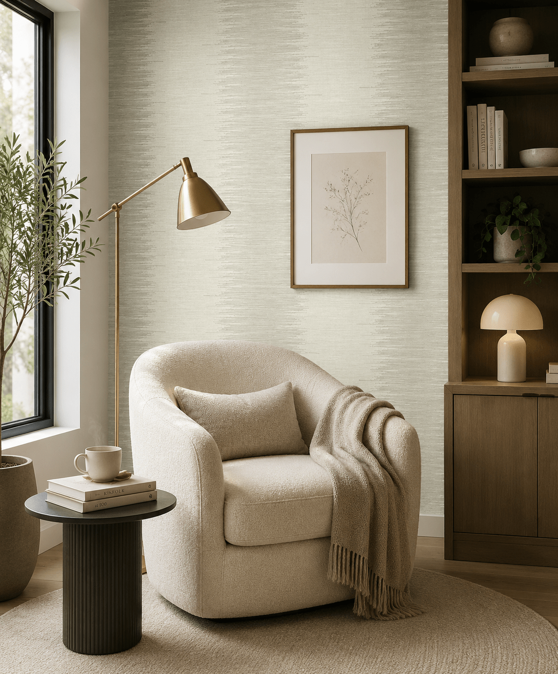 Champagne Minimalist Wallpaper Romeo MF81804 - Mayflower Wallpaper