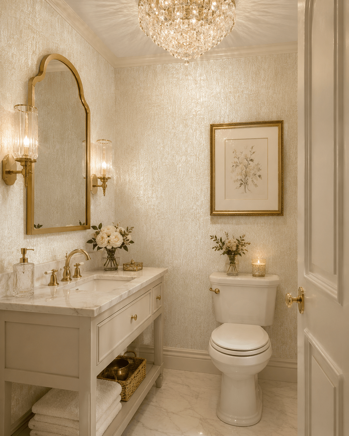 Champagne Plaster Effect Wallpaper Fogland MF70204 - Mayflower Wallpaper