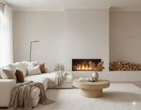 Cream Faux Grasscloth Wallpaper – Flax & Vanilla Weave FJ40168 - Mayflower Wallpaper