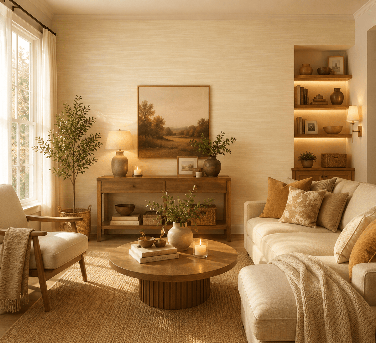 Cream Modern Stripe Wallpaper Carrara ST050911 - Mayflower Wallpaper