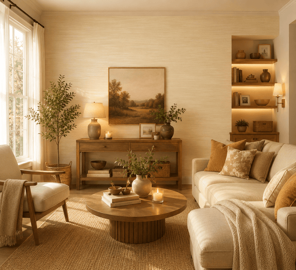 Cream Modern Stripe Wallpaper Carrara ST050911 - Mayflower Wallpaper
