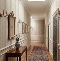 Cushing Victorian Ornate Wallpaper in Blue & Gray MF60608 - Mayflower Wallpaper