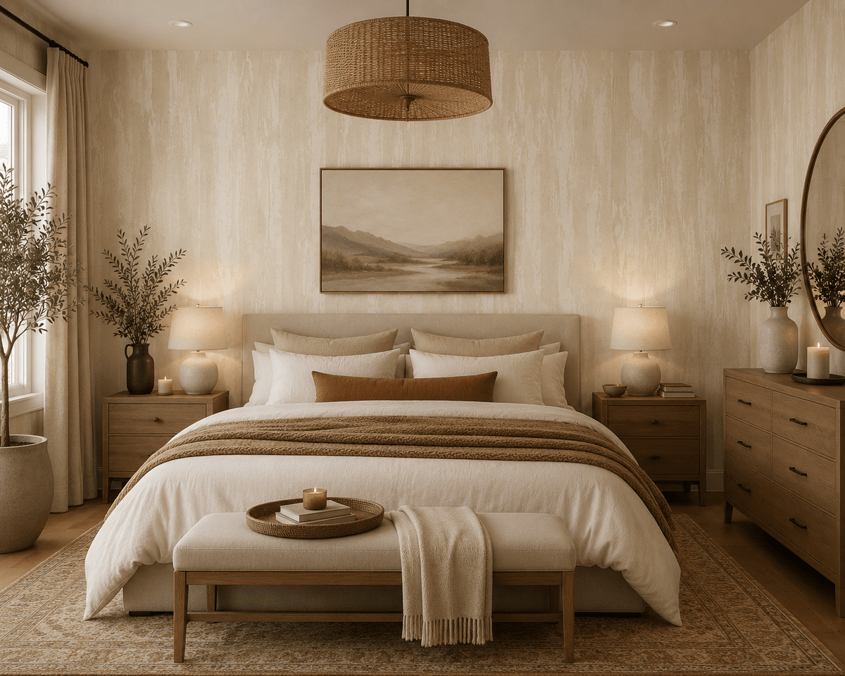 Ecru Warm Minimalist Wallpaper Sierra Nevada ST070903 - Mayflower Wallpaper