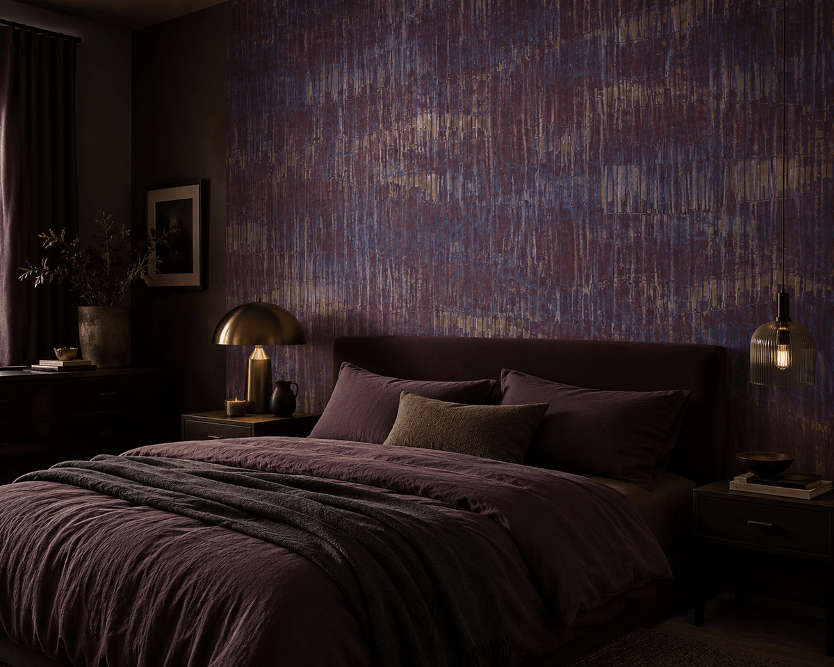 Eggplant Abstract Wallpaper Oxide