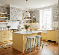 Embossed Floral Finch Wallpaper – Mineral Blue & Amber FJ40909 - Mayflower Wallpaper