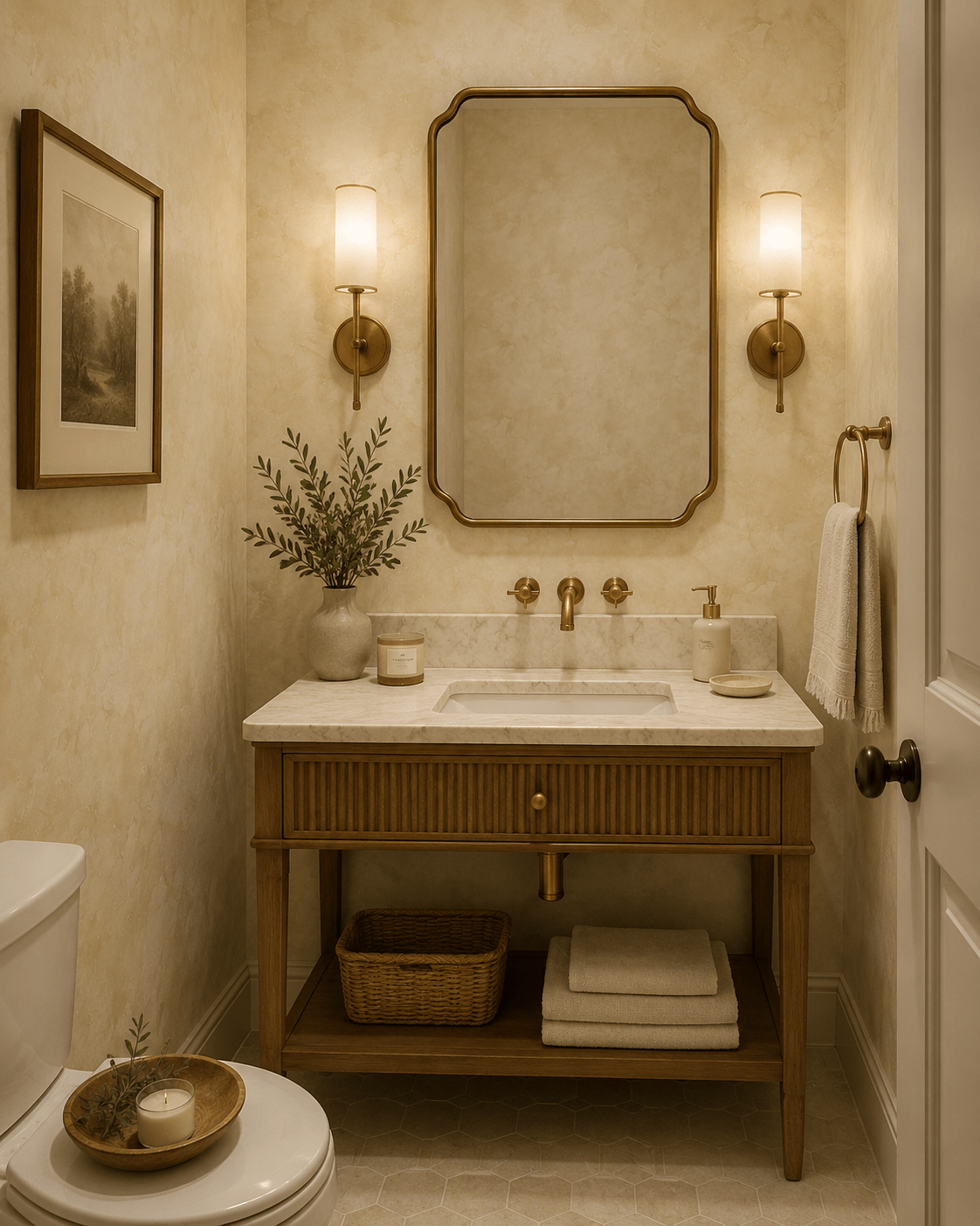 Gold Abstract Wallpaper Marc Antony MF80804 - Mayflower Wallpaper