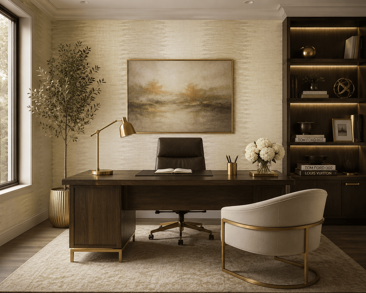 Gold Minimalist Wallpaper Romeo MF81805 - Mayflower Wallpaper