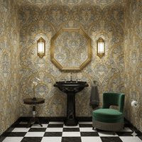 Gold Peel and Stick Wallpaper Morrissey MFW10806 - Mayflower Wallpaper