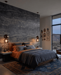 Gunmetal Painterly Wallpaper Canyon FJ000209 - Mayflower Wallpaper