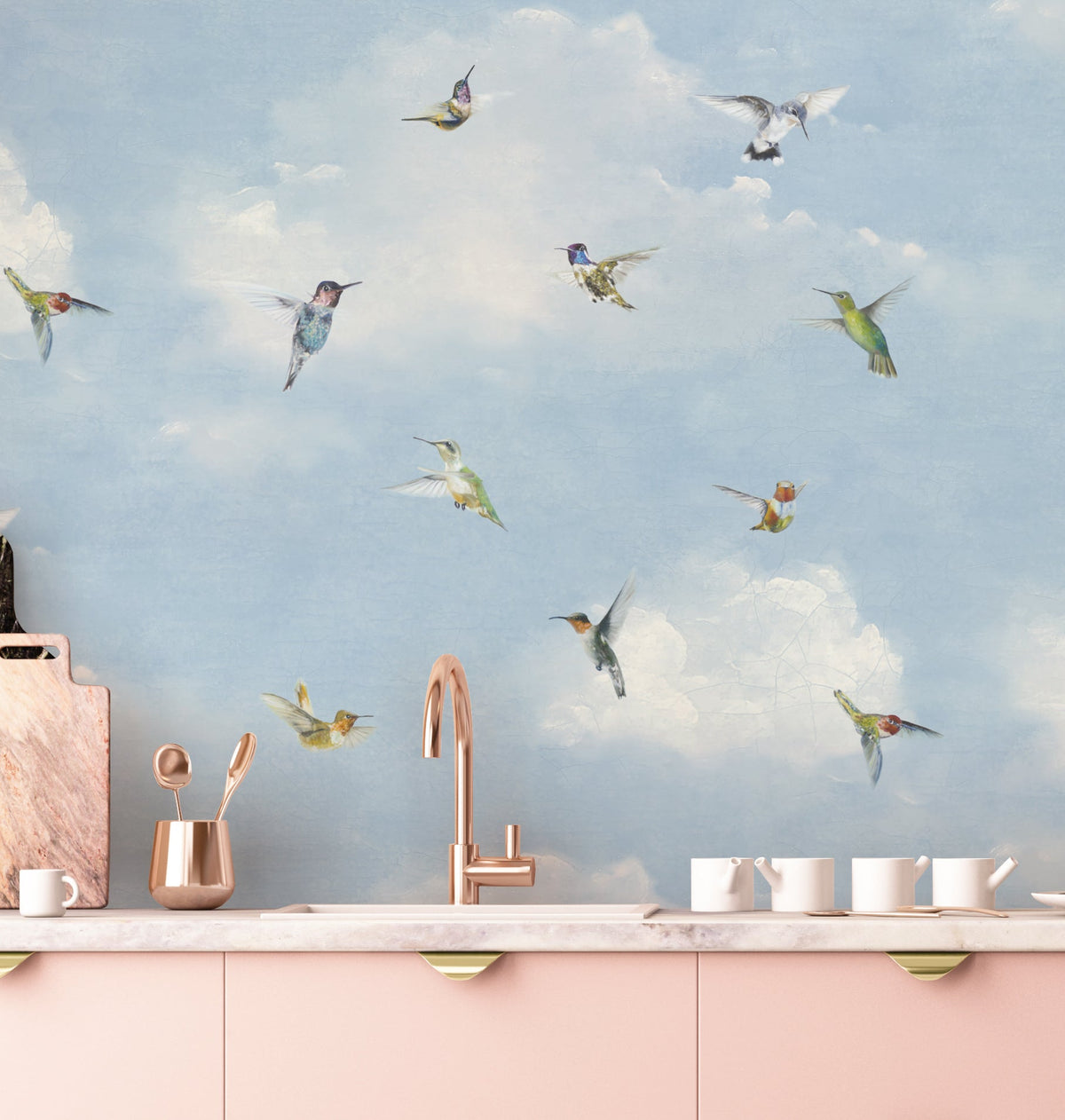 Hummingbird Peel and Stick Wallpaper MFW10019 - Mayflower Wallpaper