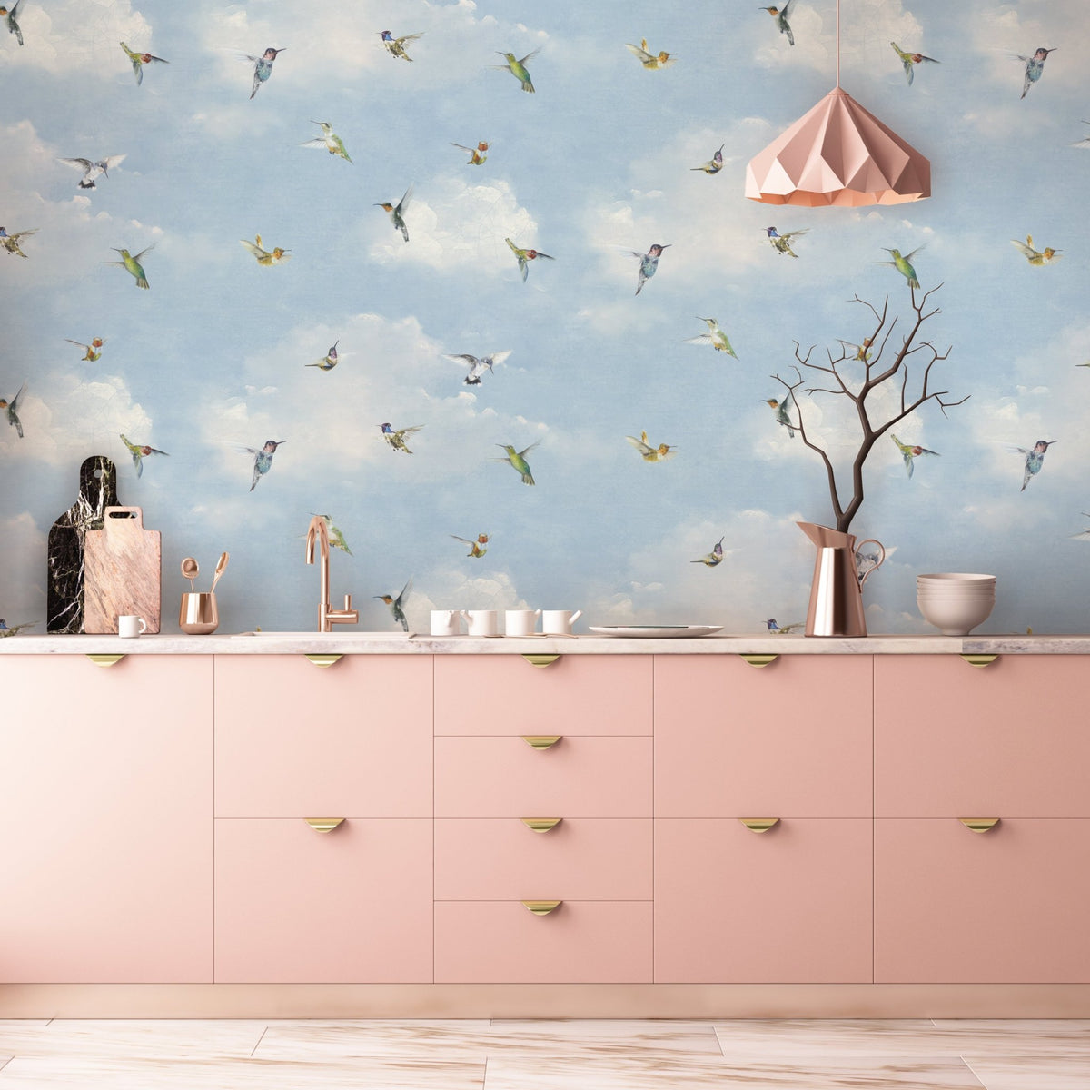 Hummingbird Peel and Stick Wallpaper MFW10019 - Mayflower Wallpaper