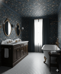 Indigo blue Arts & Craft Strawberry Thief AC41112 - Mayflower Wallpaper