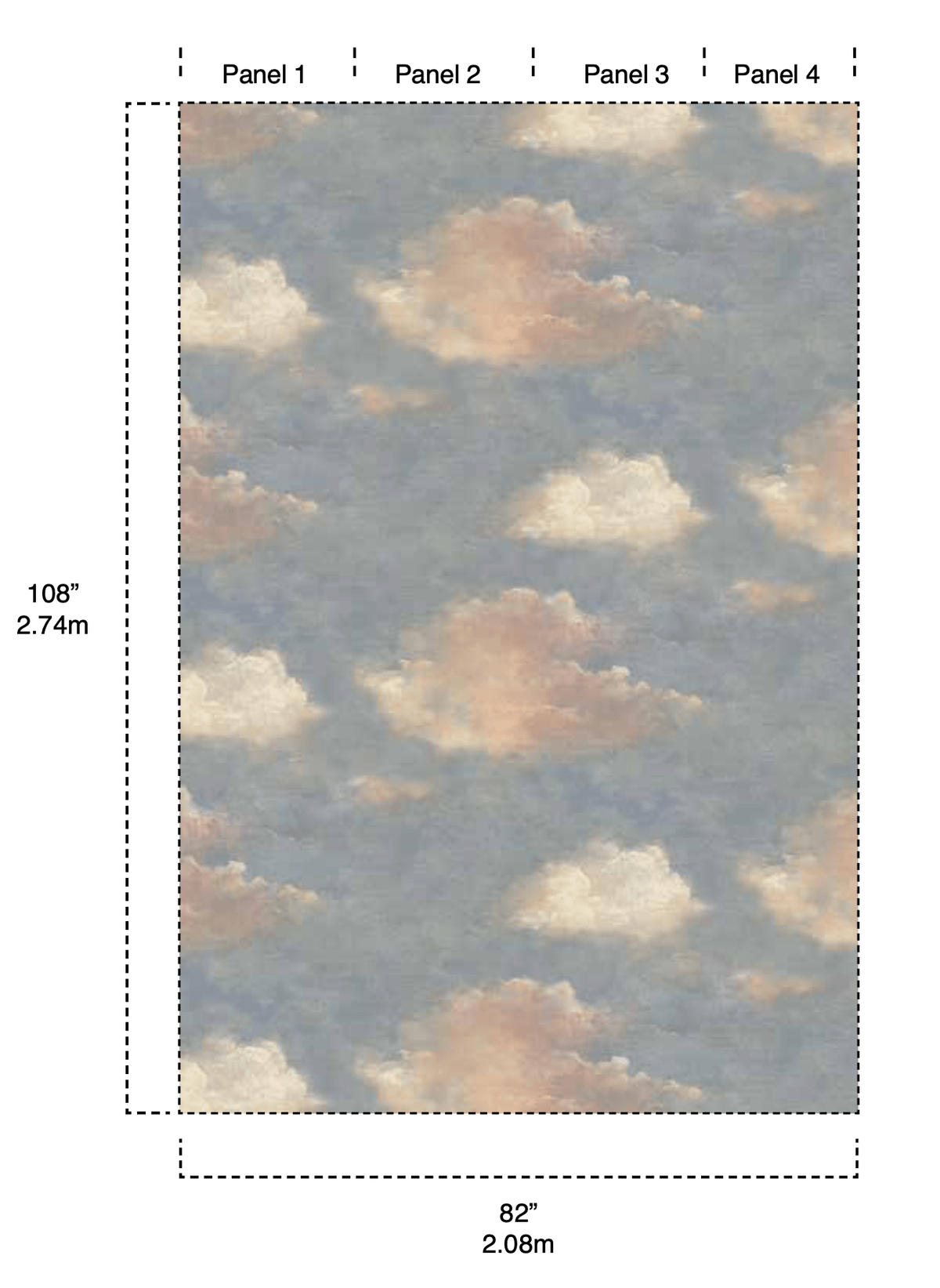 Large cloud mural MMP30902 - Mayflower Wallpaper
