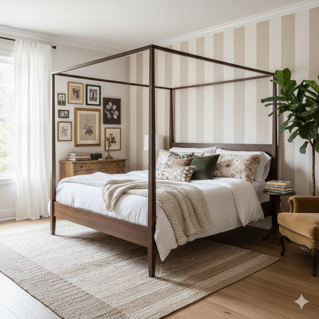 Linen Stripe MF21304 - Mayflower Wallpaper