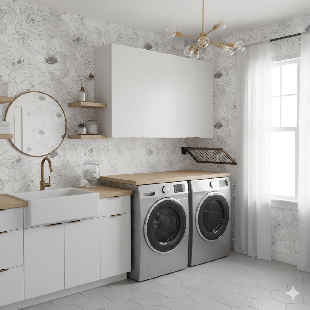 MFW41608 White Roses Wallpaper Peel and Stick - Mayflower Wallpaper