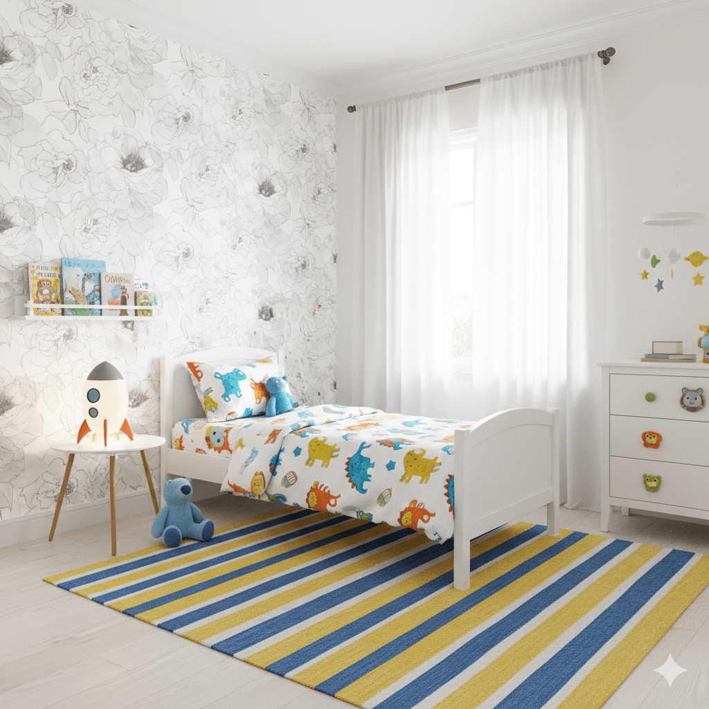 MFW41608 White Roses Wallpaper Peel and Stick - Mayflower Wallpaper