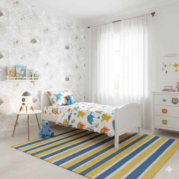 MFW41608 White Roses Wallpaper Peel and Stick - Mayflower Wallpaper