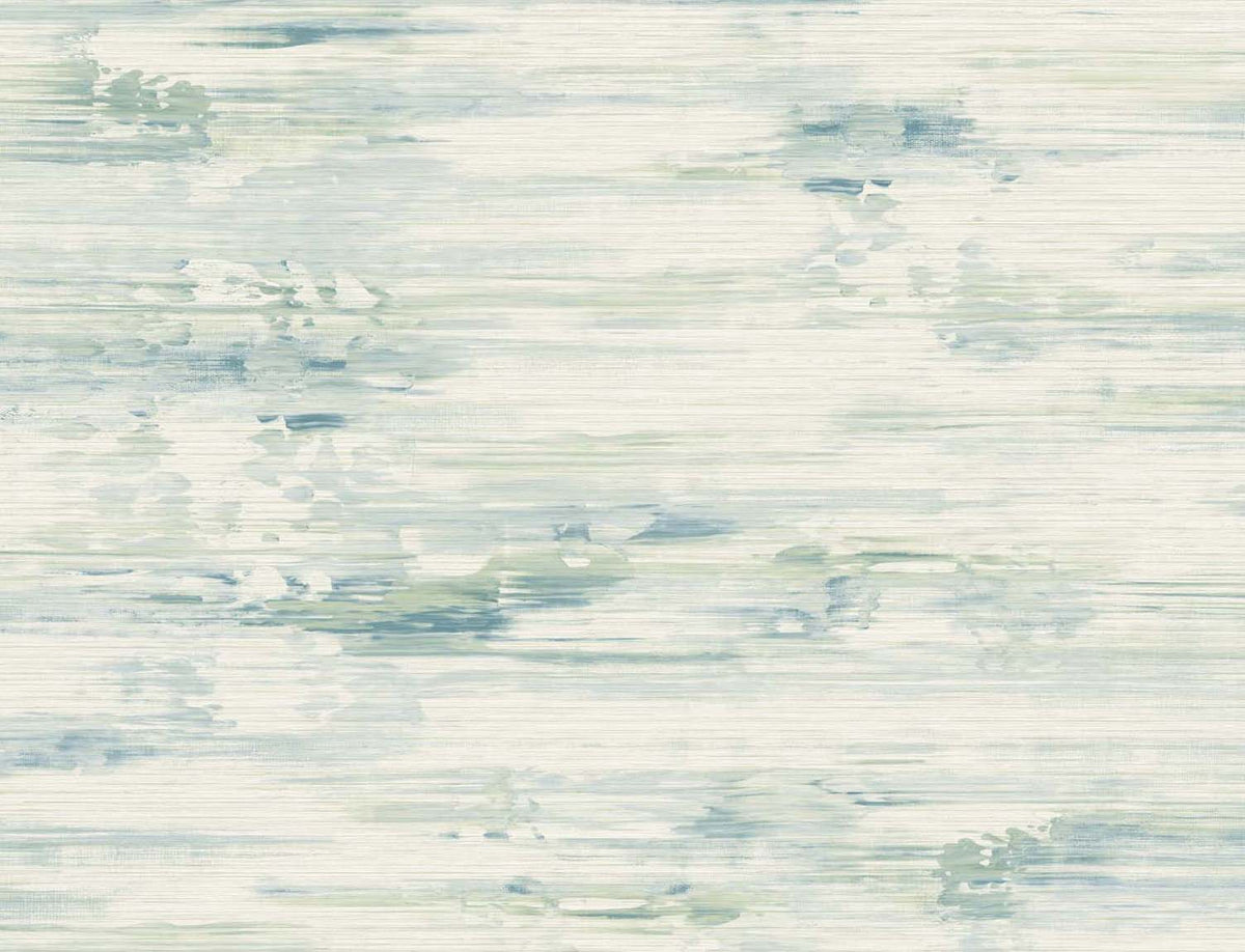 Modern contemporary abstract fabric textured vinyl in blue & green - Mayflower Wallpaper