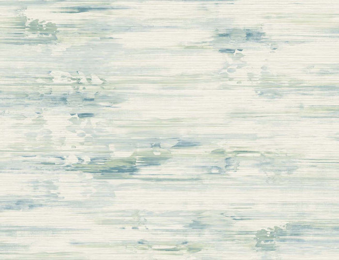 Modern contemporary abstract fabric textured vinyl in blue & green - Mayflower Wallpaper