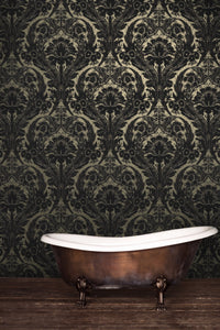 Morrissey Black Gold Gothic Wallpaper MF10899 - Mayflower Wallpaper