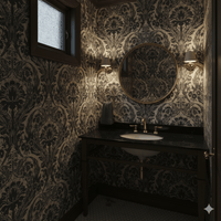 Morrissey Black Gold Gothic Wallpaper MF10899 - Mayflower Wallpaper