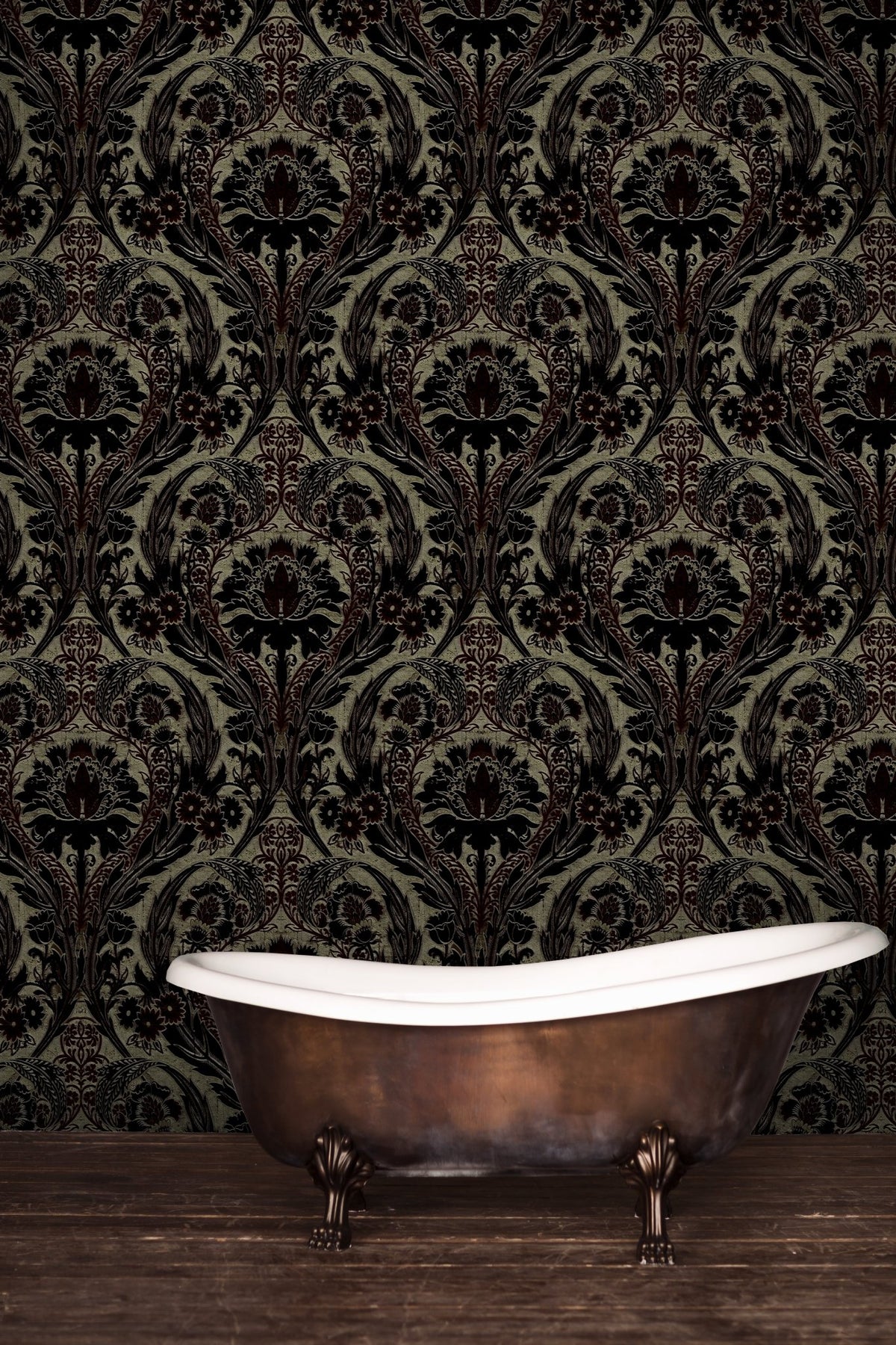 Morrissey Black Gold Gothic Wallpaper MF10899 - Mayflower Wallpaper