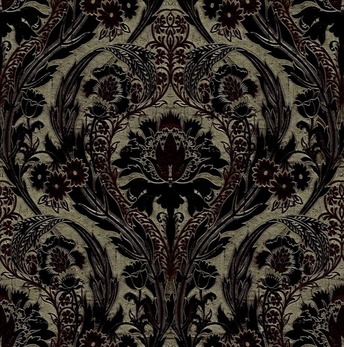 Morrissey Black Gold Gothic Wallpaper MF10899 - Mayflower Wallpaper