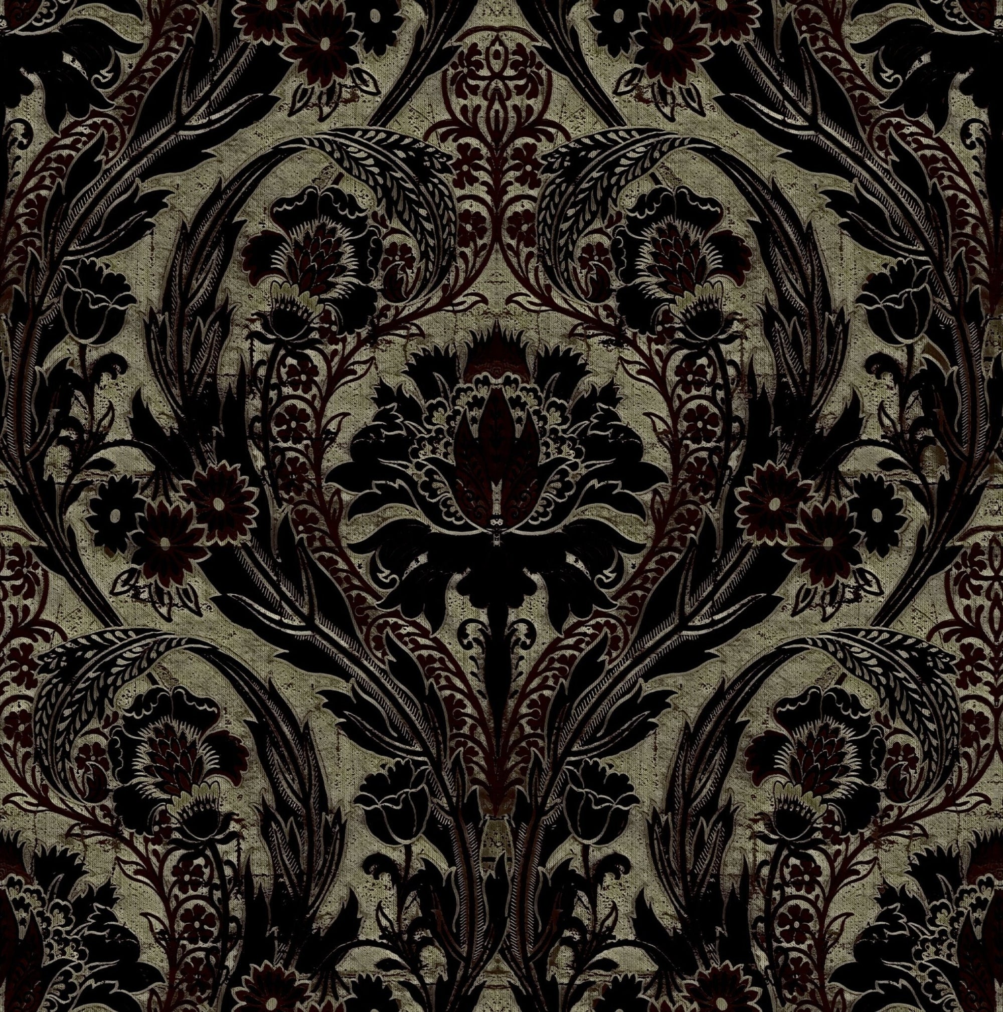 Morrissey Black Gold Gothic Wallpaper MF10899 - Mayflower Wallpaper