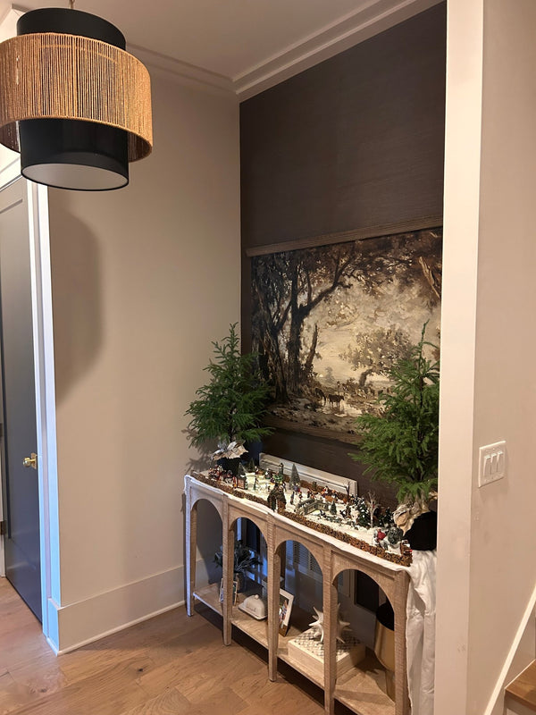 NR146X Jute Real Grasscloth Black - Mayflower Wallpaper