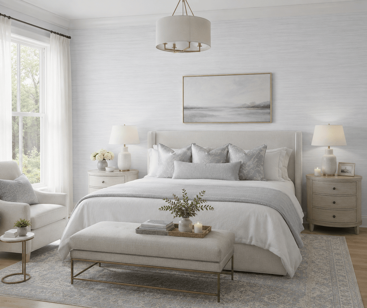 Platinum Modern Stripe Wallpaper Carrara FJ40418 - Mayflower Wallpaper