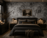 Platinum Modern Toile Wallpaper Smoke Date FJ41309 - Mayflower Wallpaper