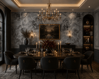 Platinum Modern Toile Wallpaper Smoke Date FJ41309 - Mayflower Wallpaper