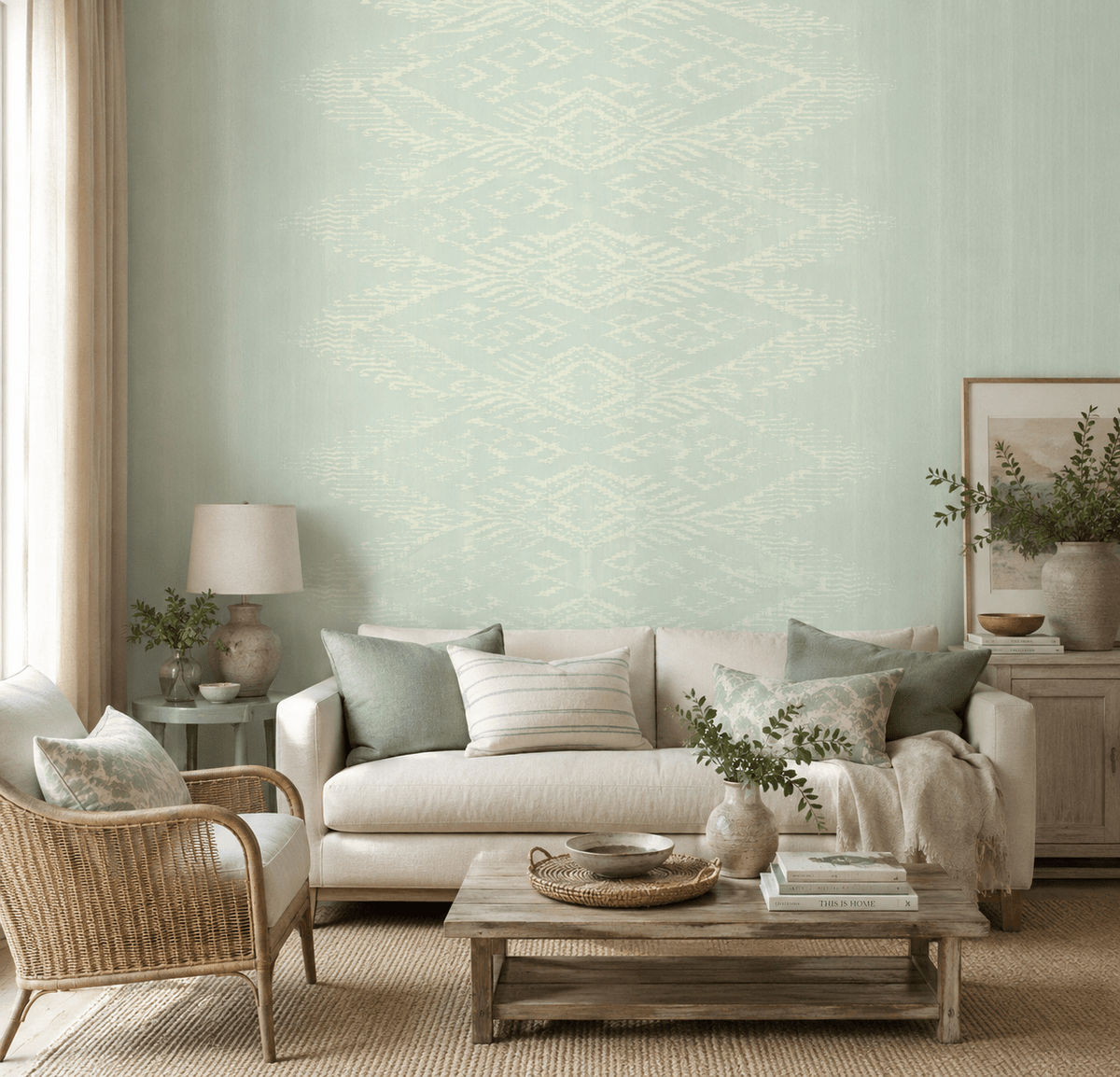 Powder Blue Abstract Wallpaper Provender MF70709 - Mayflower Wallpaper