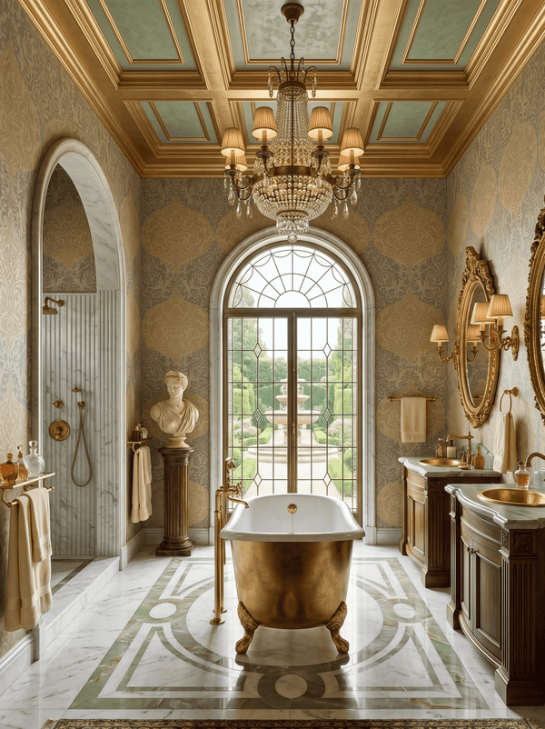 Power Victorian Lattice Wallpaper in Platinum & Gold MF61203 - Mayflower Wallpaper