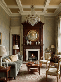 Power Victorian Lattice Wallpaper in Platinum & Gold MF61203 - Mayflower Wallpaper