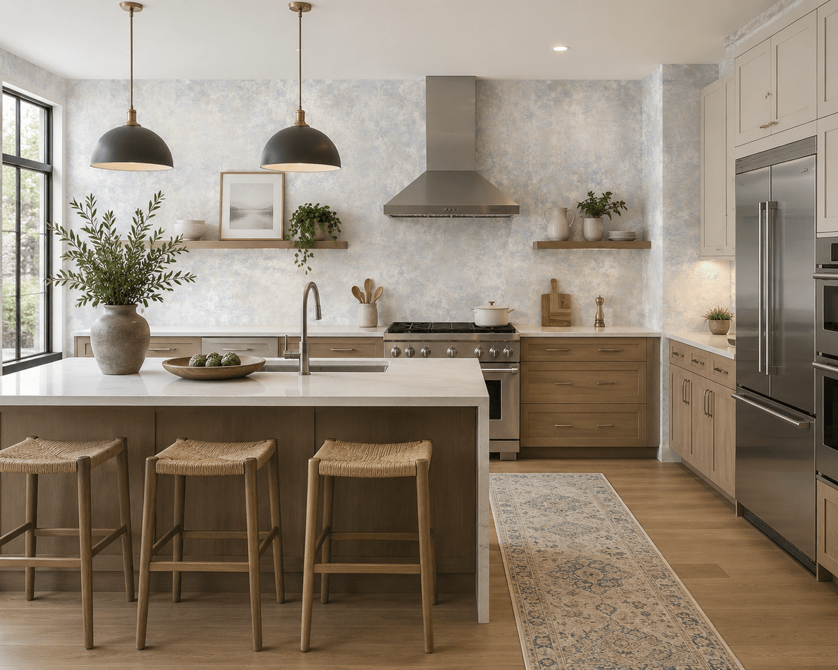 Silver Plaster Effect Wallpaper Mark MF51106 - Mayflower Wallpaper