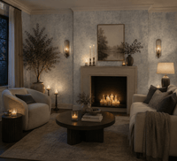 Silver Plaster Effect Wallpaper Travertine FJ000201 - Mayflower Wallpaper