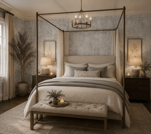 Silver Plaster Effect Wallpaper Travertine FJ000201 - Mayflower Wallpaper